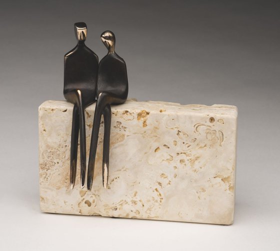 "The Two of Us" with stone base unmounted