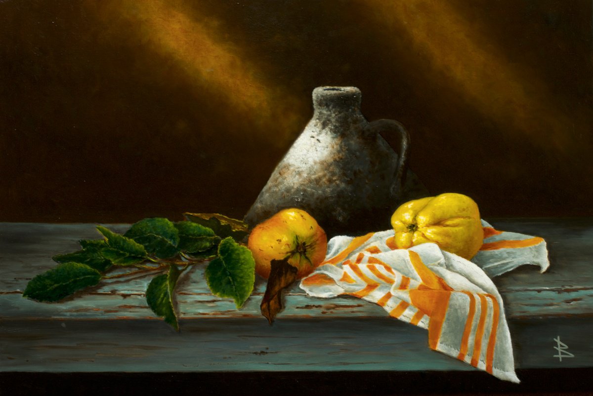 Still life with quince by Oleg Baulin