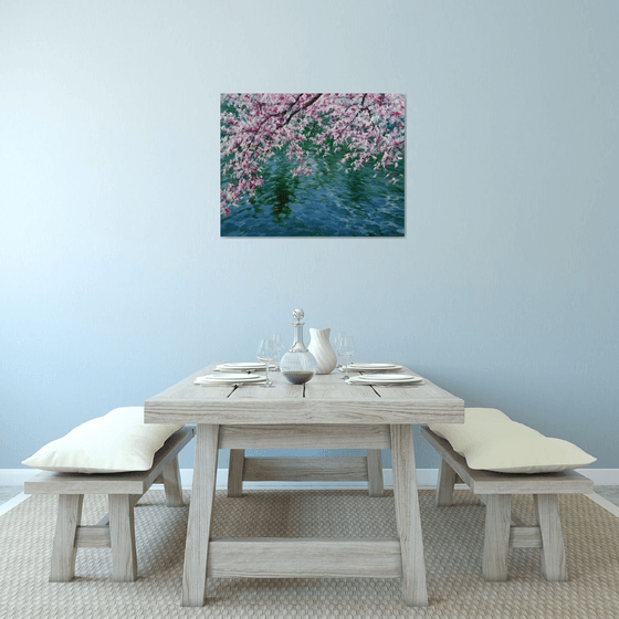 "Flowers over the water"