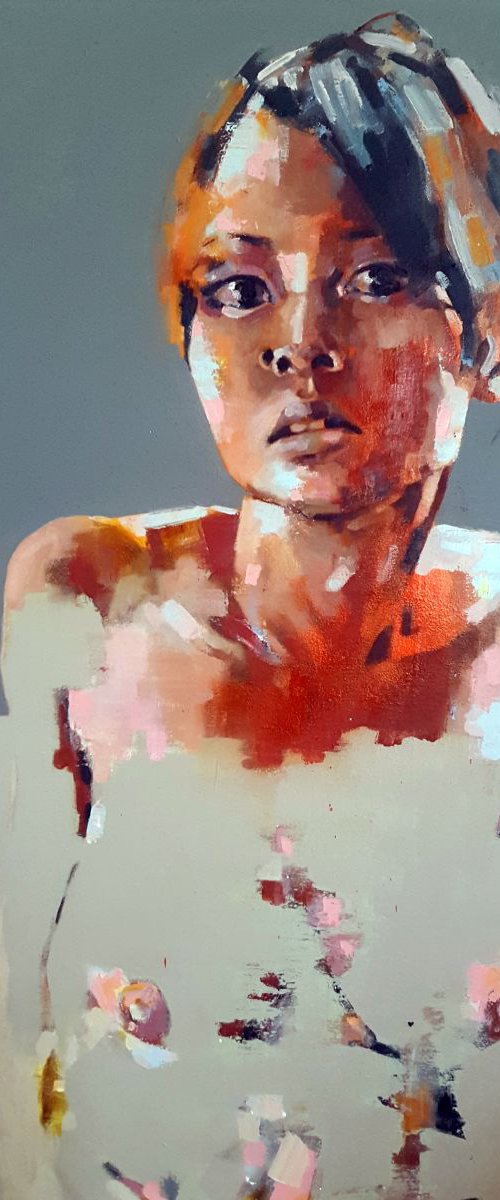 8-26-15 study with grey, 90x70cm by Thomas Donaldson