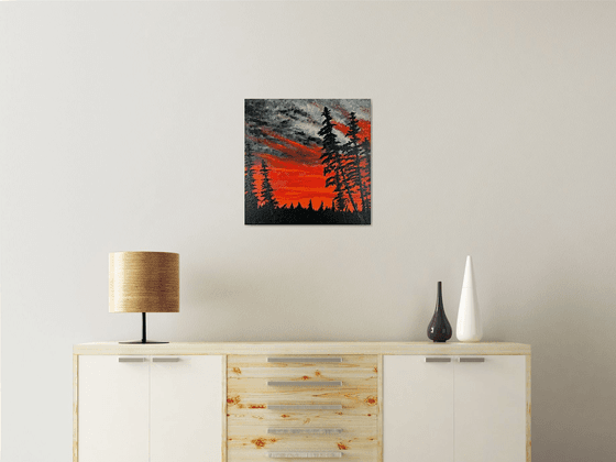 Landscape in red color 1