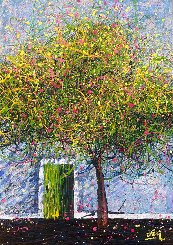 Under the Olive Canopy - Framed
