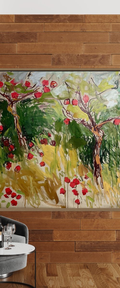 Summer orchard by Lilia Orlova-Holmes