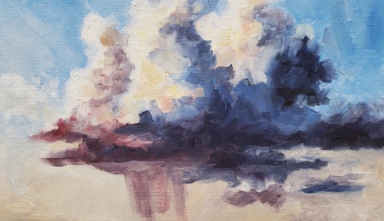 "Rain on the Prairie" - Landscape - Clouds