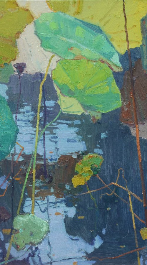 Waterlilies in pond 194 by jianzhe chon