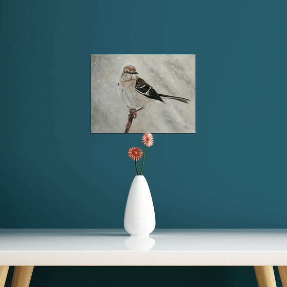 Snowfall Mockingbird