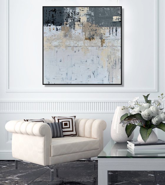A Moment Of Tranquility - XL LARGE,  TEXTURED ABSTRACT ART – EXPRESSIONS OF ENERGY AND LIGHT. READY TO HANG!