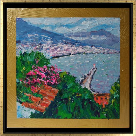 'SUMMER BLOSSOM IN ALANAYA, TURKEY' - Small Acrylics Painting on Panel