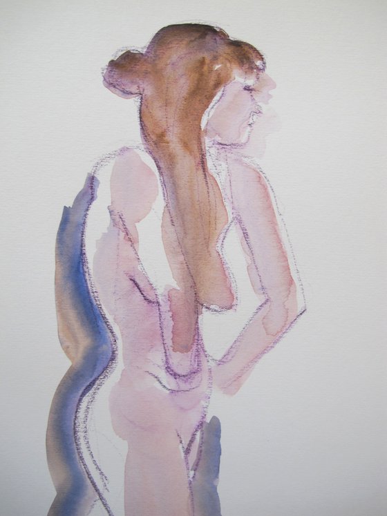 Standing female nude