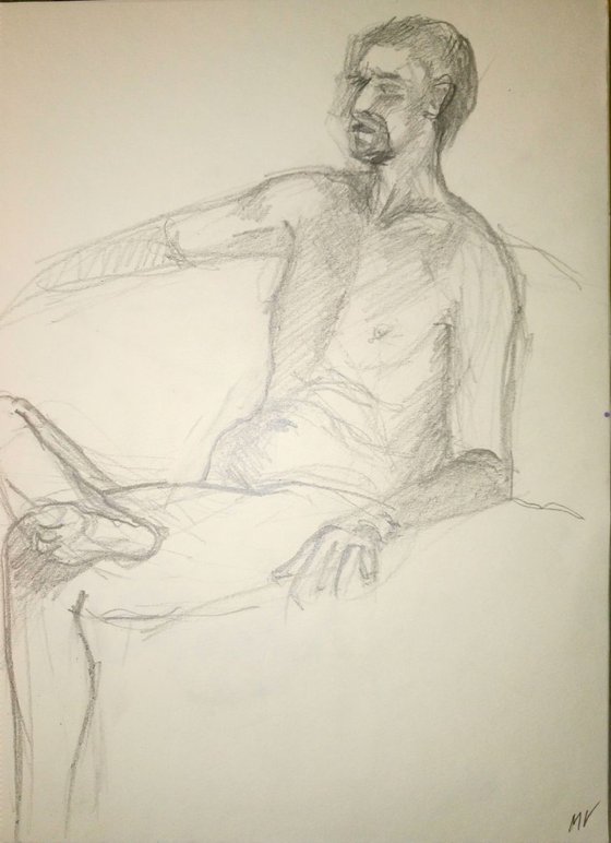 Sketch of Human body. Man 15