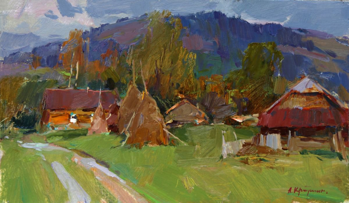 The road to the village by Aleksandr  Kryushyn