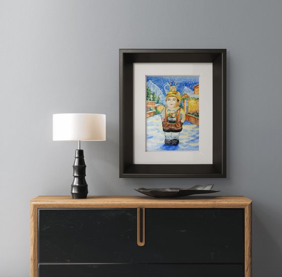 Snowfall over Bavaria