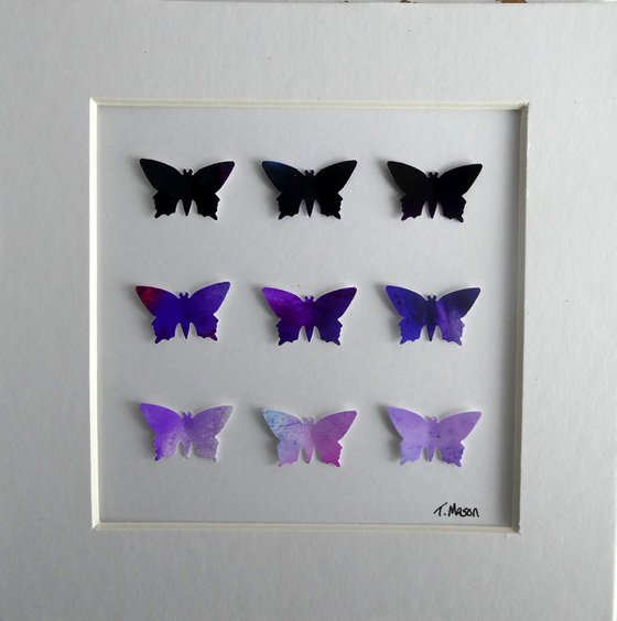 9 Purple butterflies