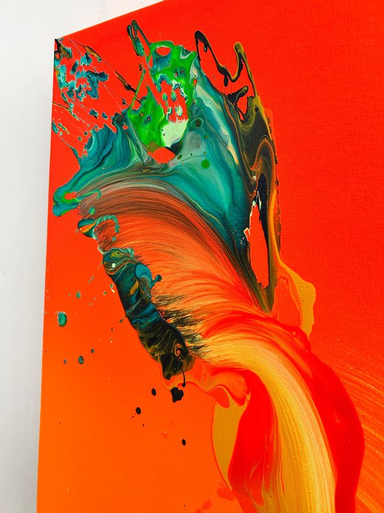 mounted in flame