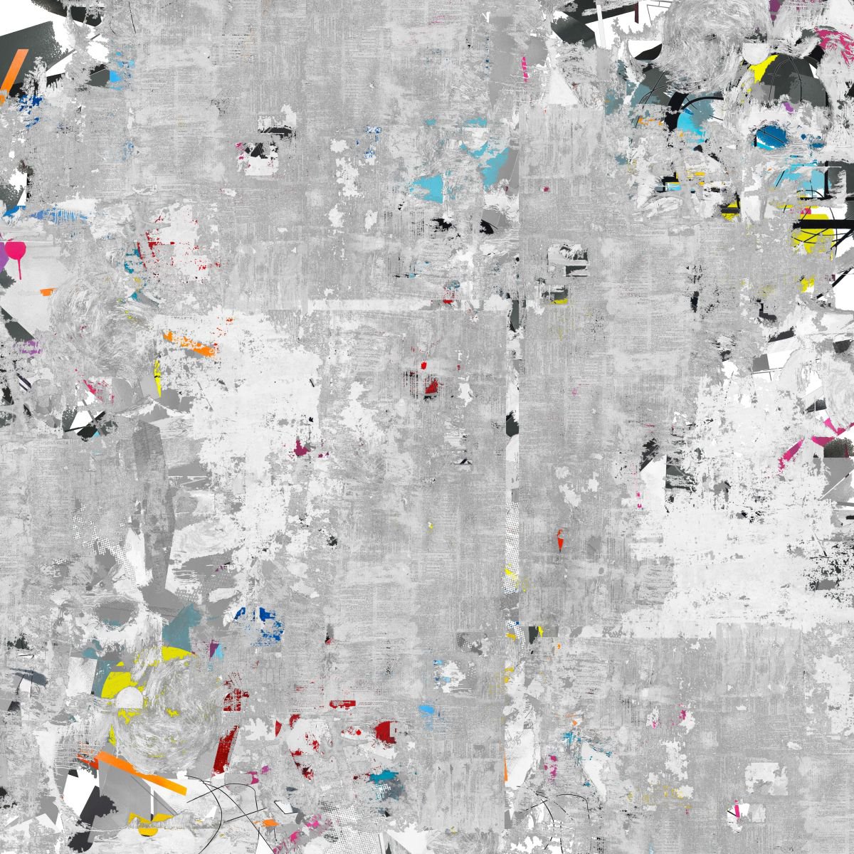 Abstract Limited Edition Print By The Most Active, 20 X 20", Faded Love, Original Artwork