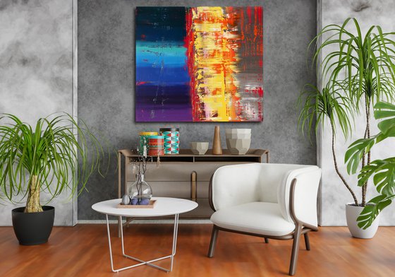 100x90 cm Abstract painting Original abstract art