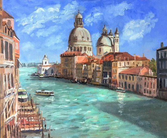 Grand Canal, Venice - An oil painting by Julian Lovegrove