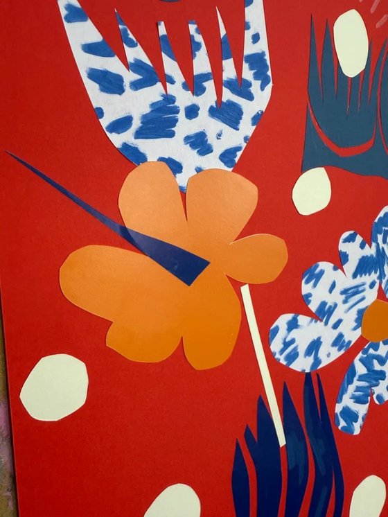 Matisse Style Floral Collage