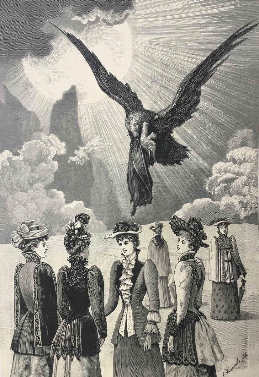 Surrealistic Portrait Collage By Tudor Evans, 8 X 11", Walking In The Park, Original Artwork