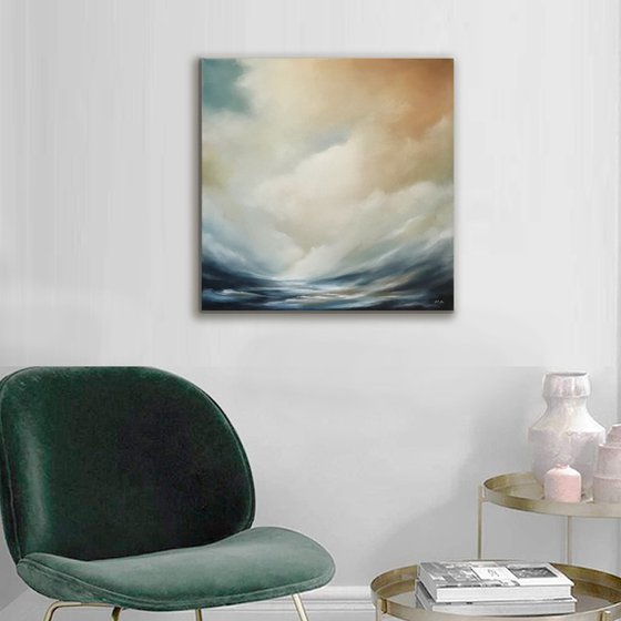 Light In The Deep Sea - Original Oil Painting on Stretched Canvas