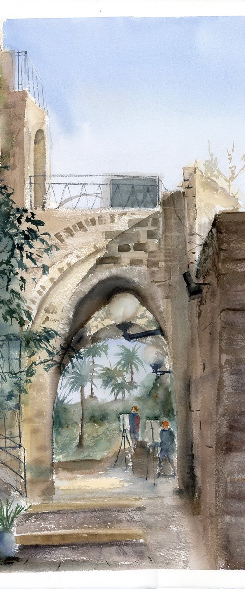 Plein Air in Old Jaffa by Olga Tchefranov (Shefranov)