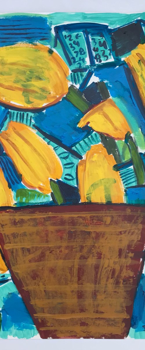 some Yellow Tulips by Roberto Munguia Garcia