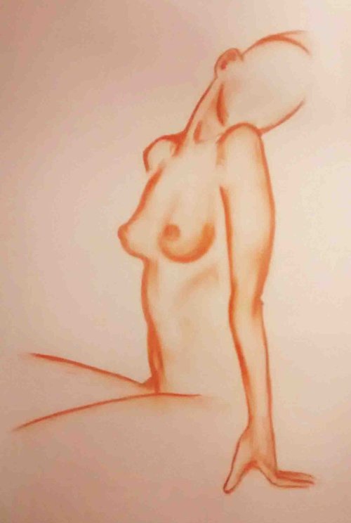 Sitting Nude 1 by Annette Martin