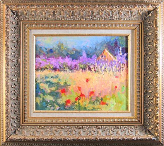 Wild Rain Retreat - plein air lavender and poppies