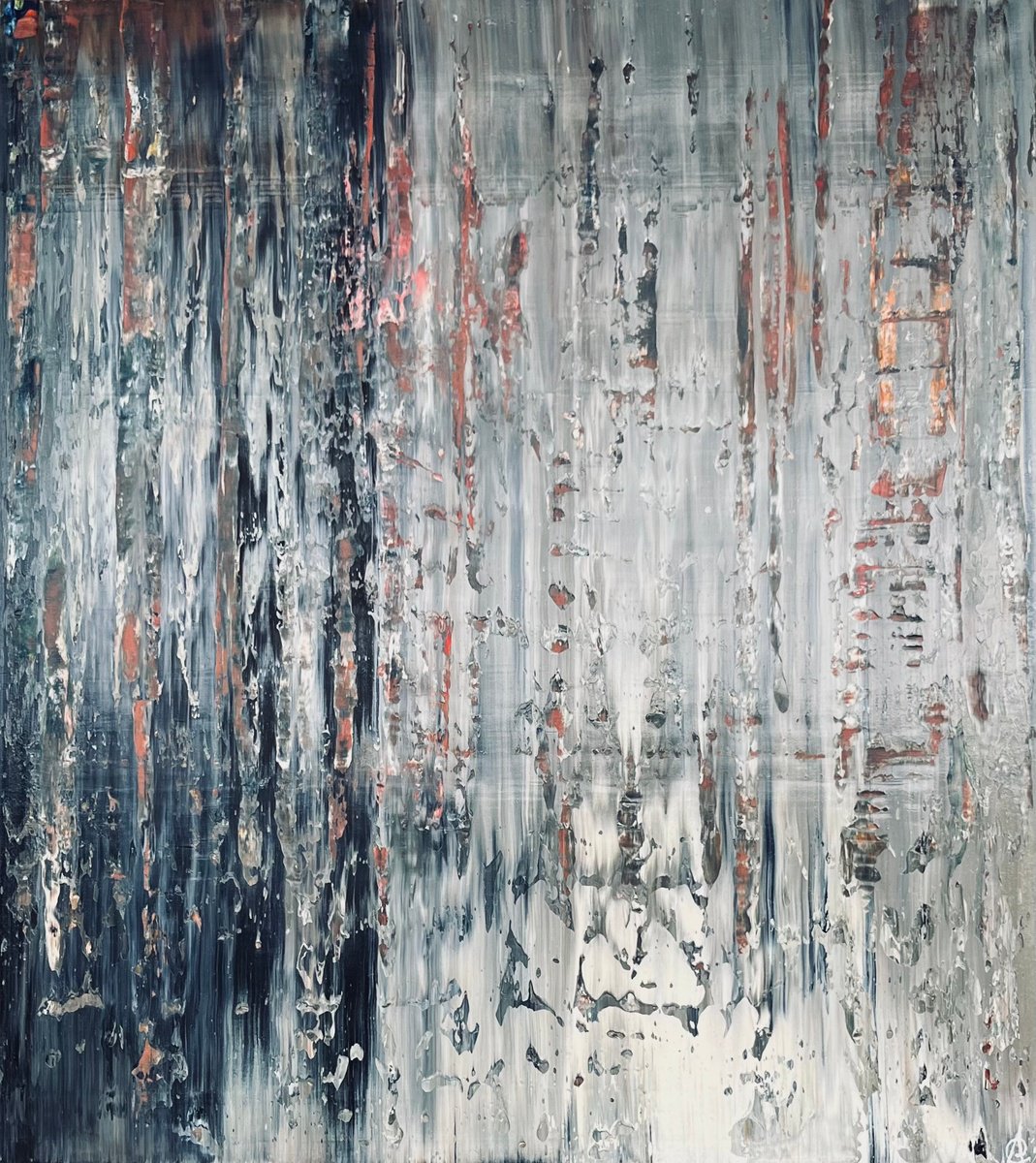 Abstract Oil Painting By Svitlana Andriichenko, 35 X 39", Fortitude. A63, Original Artwork