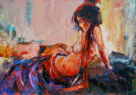 Nude series - 7(Oil painting, 70x100cm, nude)