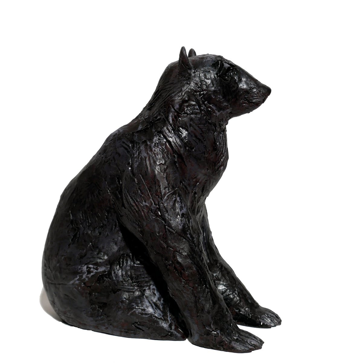 Expressive Animal Clay Sculpture By Lionel Le Jeune, 3 X 7", Etude D