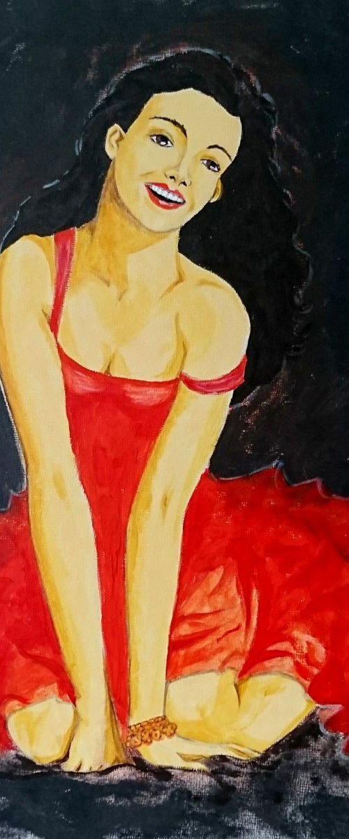 Lady in red by Svetlana Vorobyeva