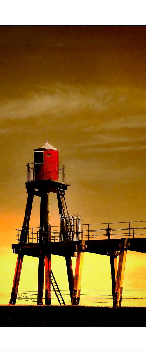 Whitby Pier Lookout Tower by Martin  Fry