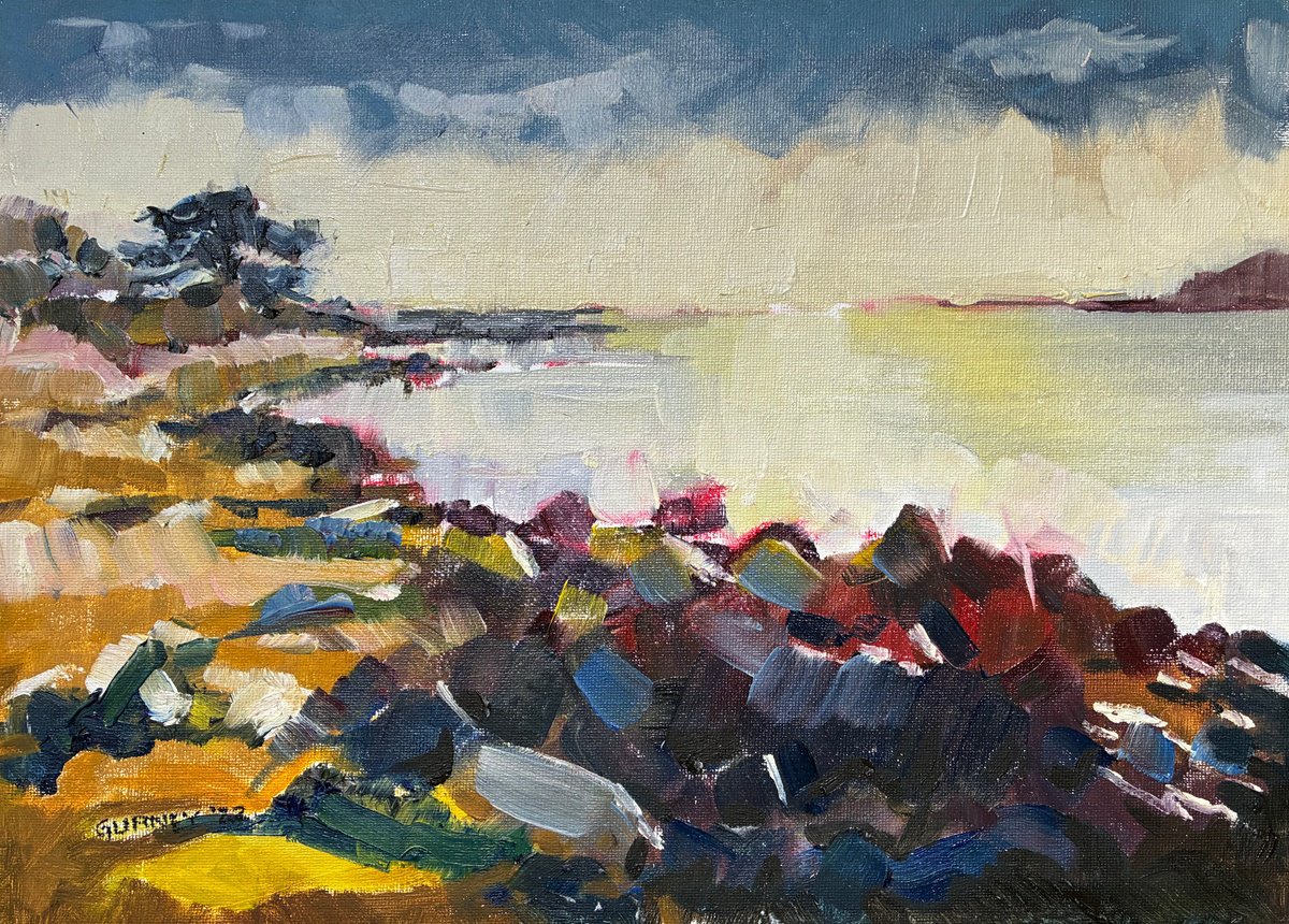Seashore By Paul Gurney, 15 X 11, Artwork For Sale On Artfinder