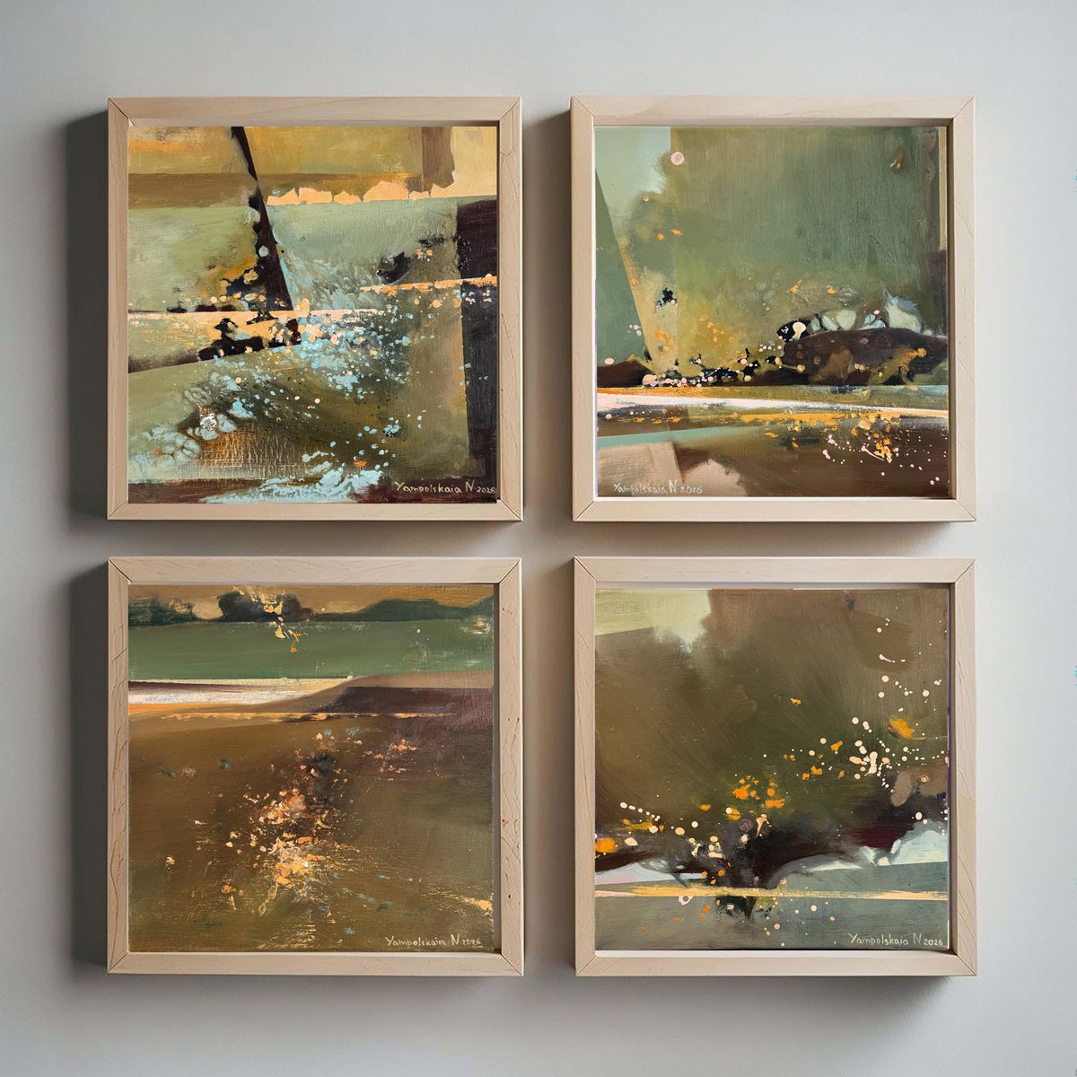Natalia Yampolskaia | Original Oil Painting | Glimmers Of The Autumn World | 60 X 60Cm | Artwork For Sale On Artfinder