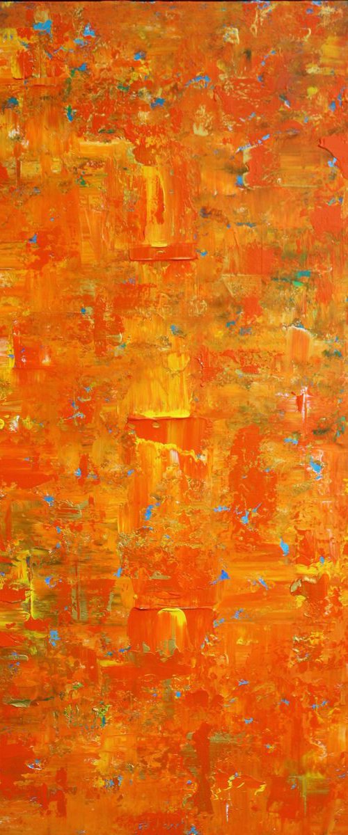 Abstract Orange Yellow Blue Gold Concept by Robert Lynn