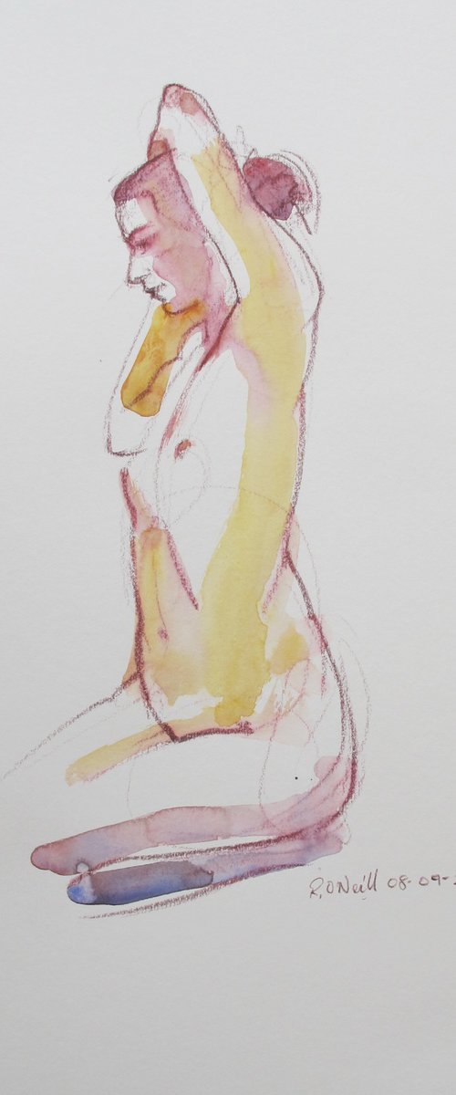 Kneeling female nude by Rory O’Neill