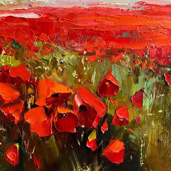 Wind Through Red Poppies