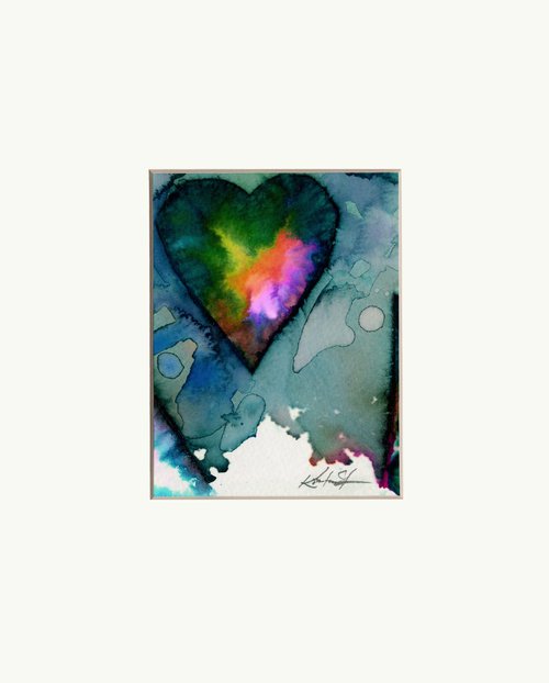 Eternal Heart 966 - Watercolor Heart Painting by Kathy Morton Stanion by Kathy Morton Stanion