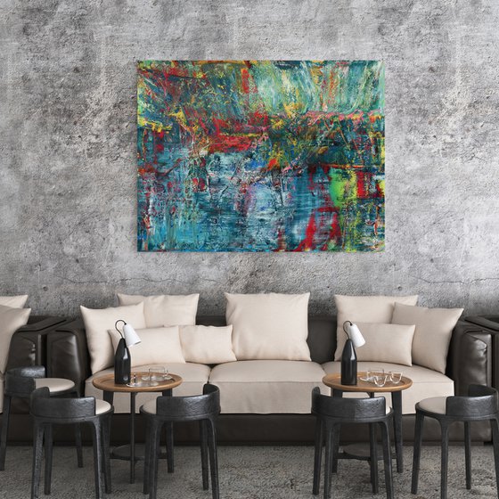 140x110 cm Abstract Painting Landscape Abstract art