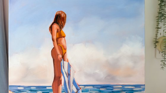 Woman in Yellow Bikini