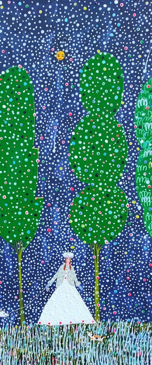 The Trees, The Moon And Her by Katrina Avotina