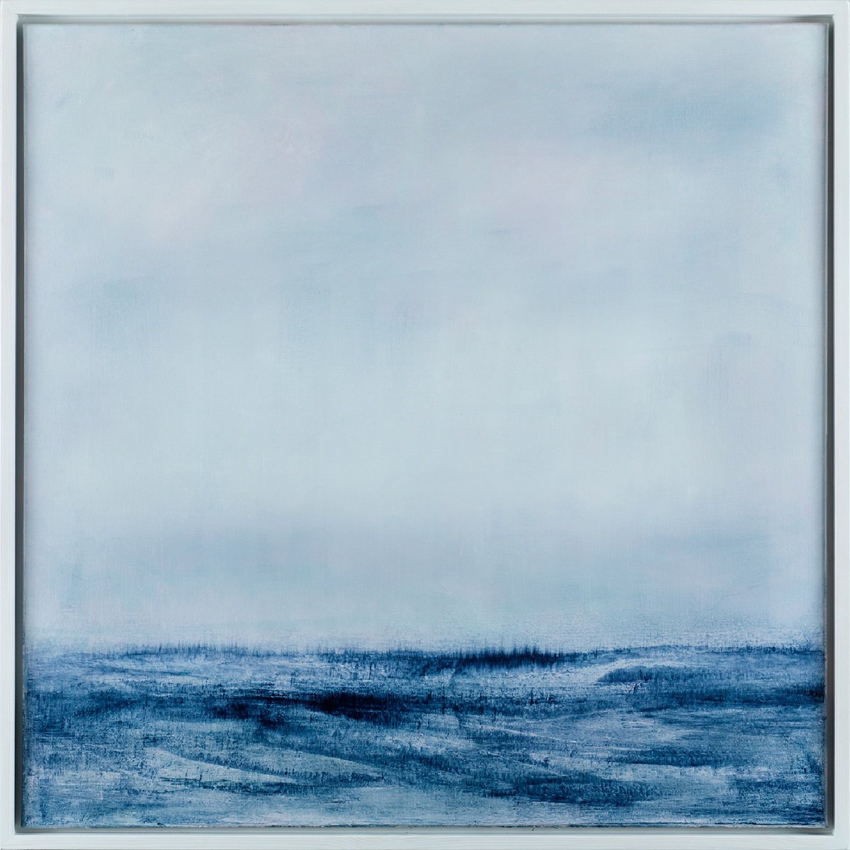 Abstract Landscape Oil Painting By Victoria Curling-Eriksson, 41 X 41", Winter Landscape, Original Artwork