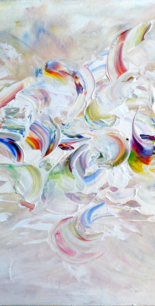 Hidden view FREE SHIPPPING PALETTE KNIFE PAINTING by Isabelle Vobmann