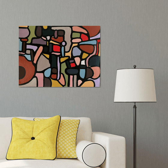 Abstract composition. Original abstract painting