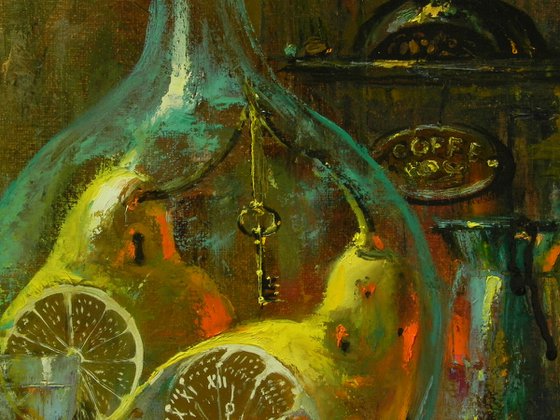 "Elixir of Time" Original painting Oil on canvas (2021)