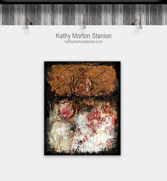 Moon Spells   - Abstract Highly Textured Painting  by Kathy Morton Stanion