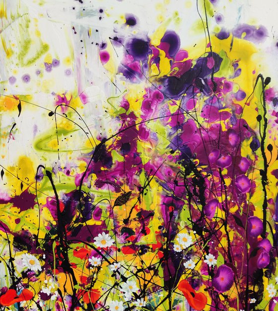 Violet Honeyday; Abstract Floral Landscape