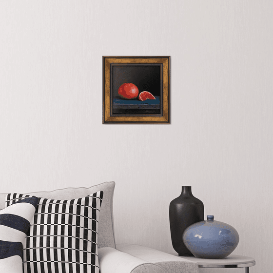 Grapefruit (25x25cm, oil on canvas)