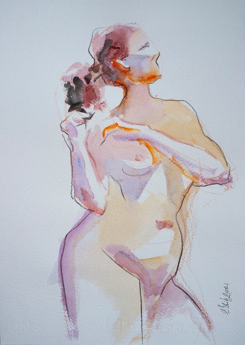 NUDE.06 20211006 "Nude woman standing." by Irina Bibik-Chkolian